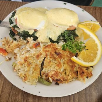 Snooty Fox - Florentine Benedict with those potatoes - Breakfast & Brunch Near Me - Laguna Hills, California Snooty Fox - Florentine Benedict with those potatoes - Breakfast & Brunch Near Me - Laguna Hills, California
