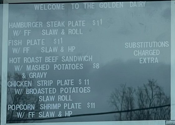 Menu photo 2 Golden Dairy Rogersville, TN