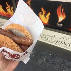 Václavský gril - The bread was dry, the sausages are nothing special and the server was really rude. Skip it and go anywhere else.