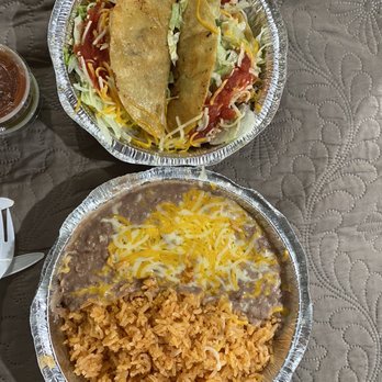 El Burrito Junior - #7 two taco plate - Mexican Near Me - Lomita, California