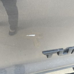 Deep scratch that can't be buffed out Deep scratch that can't be buffed out