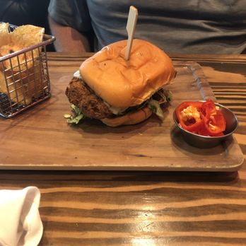 Finney's Crafthouse - Goleta - Chirpy chicken sandwich with peppers - New American Near Me - Goleta, California Finney's Crafthouse - Goleta - Chirpy chicken sandwich with peppers - New American Near Me - Goleta, California