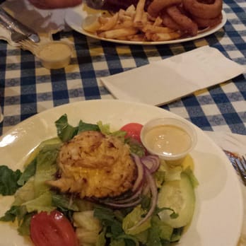 Quarterdeck - Crab cake salad and fish and chips - Seafood Near Me - Arlington, Virginia Quarterdeck - Crab cake salad and fish and chips - Seafood Near Me - Arlington, Virginia