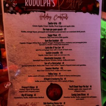 The Rooftop - a menu for a holiday party - Burgers Near Me - Buford, Georgia