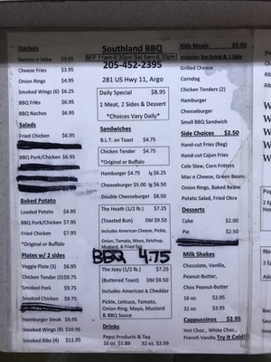 Menu photo 3 Southland Barbecue Argo, AL Menu photo 3 Southland Barbecue Argo, AL