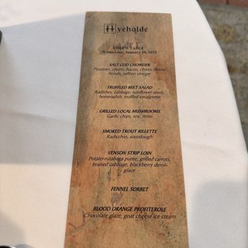 Hyeholde Restaurant - Chef's Table Menu - New American Near Me - Coraopolis, Pennsylvania Hyeholde Restaurant - Chef's Table Menu - New American Near Me - Coraopolis, Pennsylvania
