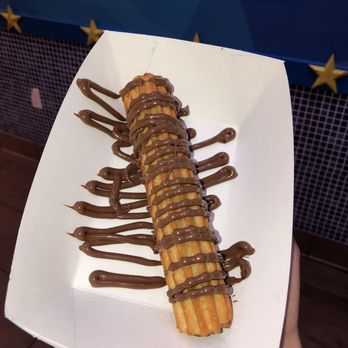 Churromania - Big Mania Churro with Nutella drizzled on top and stuffed in the inside - Desserts Near Me - Miami, Florida