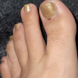The completed pedicure The completed pedicure