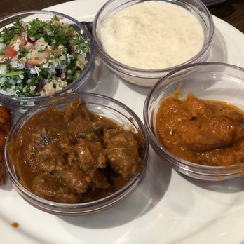 An Indian Affair - A little of everything-goat vindaloo, butter chicken, breaded fish, quinoa salad and rice pudding (the best)! - Indian Near Me - Langley, British Columbia An Indian Affair - A little of everything-goat vindaloo, butter chicken, breaded fish, quinoa salad and rice pudding (the best)! - Indian Near Me - Langley, British Columbia