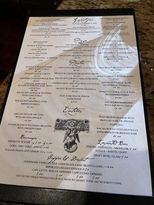 Menu photo 1 Macaluso’s Restaurant Aiken, SC Menu photo 1 Macaluso’s Restaurant Aiken, SC