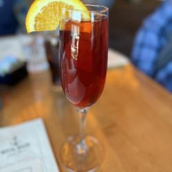 Royal River Grill House - Cranberry mimosa at brunch yummy