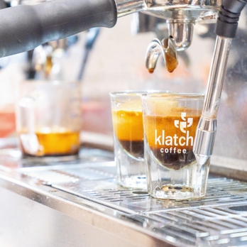 Klatch Coffee - Two shots of espresso for the perfect latte. - Coffee & Tea Near Me - El Cajon, California Klatch Coffee - Two shots of espresso for the perfect latte. - Coffee & Tea Near Me - El Cajon, California