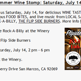 Twin Oaks Valley Winery - Music, Flip Side Burners, at Twin Oaks Valley Winery July 14th, 2 - 6 pm - Wineries Near Me - San Marcos, California Twin Oaks Valley Winery - Music, Flip Side Burners, at Twin Oaks Valley Winery July 14th, 2 - 6 pm - Wineries Near Me - San Marcos, California