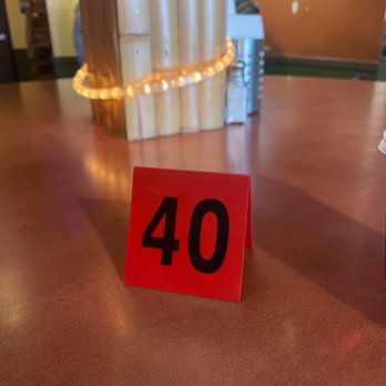 Taco Bar - number placard for my to-go order - Mexican Near Me - San Marcos, California Taco Bar - number placard for my to-go order - Mexican Near Me - San Marcos, California