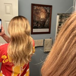 Curl Up & Dye - My bleached hair... yellow.