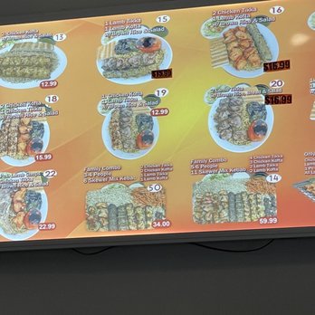 Halal Gyro Express - Main menu on the wall prices. - Mediterranean Near Me - San Jose, California