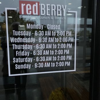 Redberry - Hours - Breakfast & Brunch Near Me - Troy, Ohio