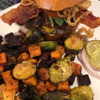 Silver Diner - Kickin' Short Rib Burger with roasted veges. Fantastic - Diners Near Me - Fairfax, Virginia Silver Diner - Kickin' Short Rib Burger with roasted veges. Fantastic - Diners Near Me - Fairfax, Virginia