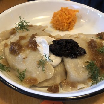 Apteka - Pierogi z Ziemniakami (boiled potato and cabbage) - Vegan Near Me - Pittsburgh, Pennsylvania