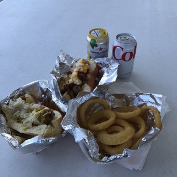 Vicky's Doghouse - The food: destroyer, u boat, onion rings. - Hot Dogs Near Me - San Pedro, California
