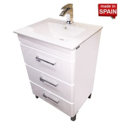 New Bathroom Style - 24In Yane Glossy White Modern Bathroom Vanity Socimobel Made In Spain (Please visit our showroom in Brooklyn, New York to tak...