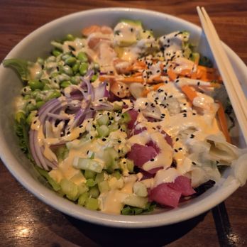 Union Bear Brewing - McKinney - Poke bowl.  It has tuna and salmon.  Yum. - Brewpubs Near Me - McKinney, Texas