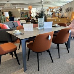 Contemporary Lifestyles Furniture - Abrey dining chairs and Delta extendable dining table from Calligaris