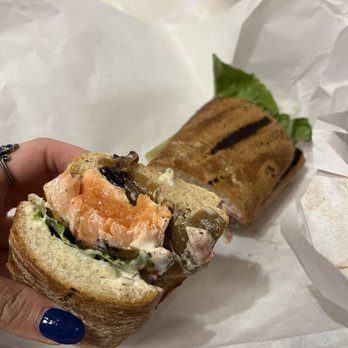 Market Grill - world famous blackened salmon sandwich - Seafood Near Me - Seattle, Washington