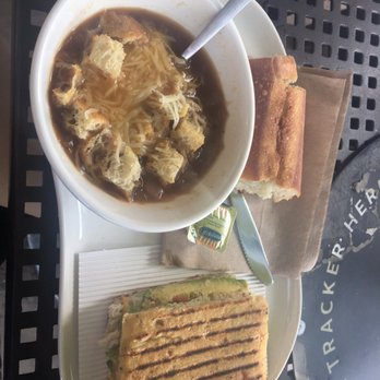 Panera Bread - Bistro onion soup & chipotle chicken avocado melt - Sandwiches Near Me - La Quinta, California Panera Bread - Bistro onion soup & chipotle chicken avocado melt - Sandwiches Near Me - La Quinta, California
