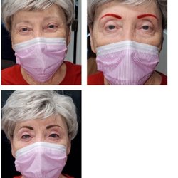 The Permanent Cosmetic Place - A beautiful new client! Check out the process on getting her some awesome new brows - from before, to setting the pattern, to after.