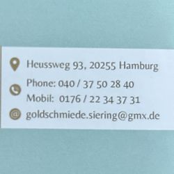 Schmuck & Schmiede Waltraud Siering - Neue Geschäftsadresse