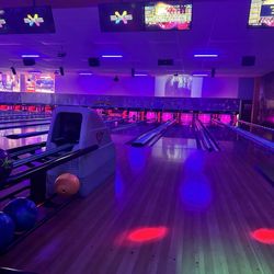 Strike Zone Bowling Lanes - Before the lights were turned on