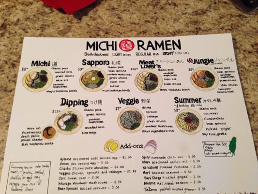 Menu photo 7 Michi Ramen Austin, TX