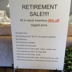 Dayton Interiors - We are RETIRING! All furniture and oriental rugs are 1/2 the tagged price. All inventory must find a new home.