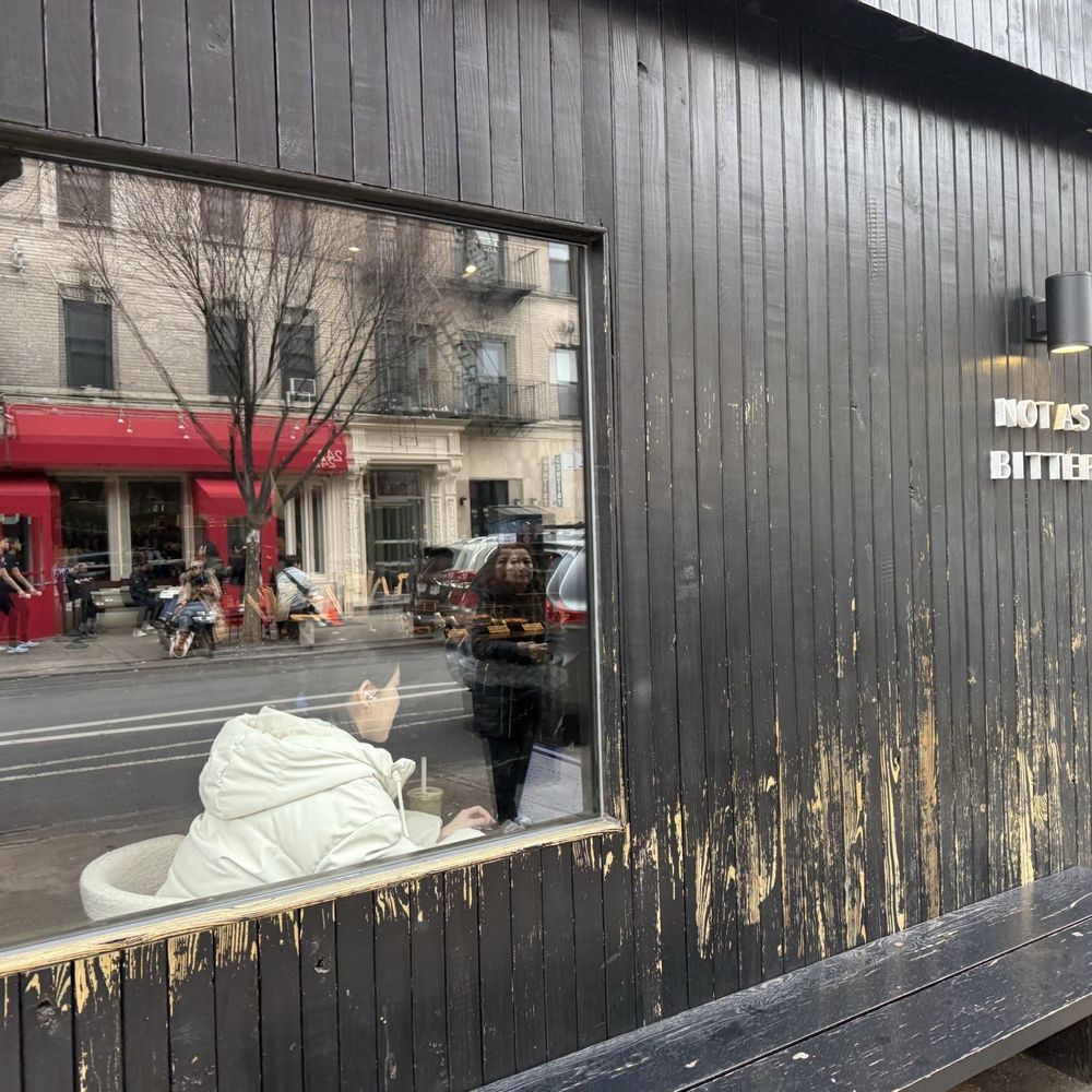 Not As Bitter - Front of the building has a weathered wood facade - Coffee & Tea Near Me - New York, New York Not As Bitter - Front of the building has a weathered wood facade - Coffee & Tea Near Me - New York, New York