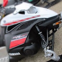 Bright Power Sports - Here is a picture of the sled from the auction. Already wrecked...look at the shock and where it sits