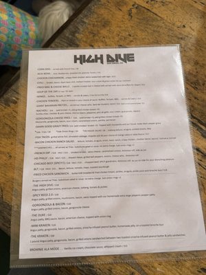 Menu photo 6 High Dive Bar And Grill San Diego, CA Menu photo 6 High Dive Bar And Grill San Diego, CA