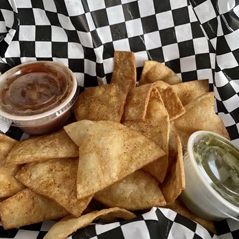 Gyro & Burrito House - Pita Chips w/ Mild Salsa and Spicy Salsa - Mexican Near Me - Fort Worth, Texas