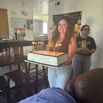 Tlaxcala Bakery Panaderia - Bday cake. Edible gold. - Bakeries Near Me - Santa Ana, California