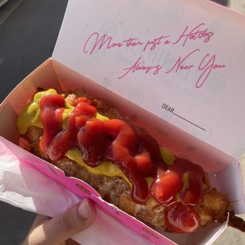 Mochinut - Long Beach - Korean Corn Dog With Potato Half and Half - Donuts Near Me - Long Beach, California