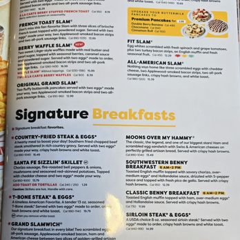 Denny's - Menu - Signature slams and breakfasts - 5/31/25 - Diners Near Me - Ocoee, Florida