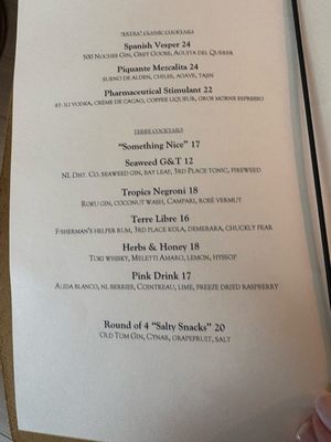 Menu photo 2 Terre restaurant St John's, NL