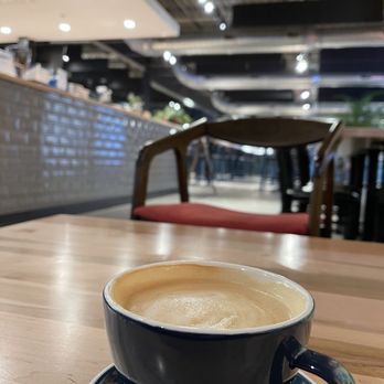 La Terza Artisan Coffee Roasterie - Caramel latte with oat milk (minus one amazing slurp) - Coffee Roasteries Near Me - Cincinnati, Ohio