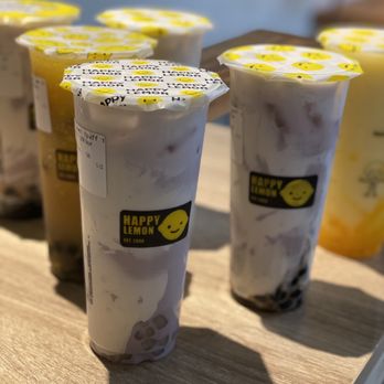 Happy Lemon - a variety of drinks on a table - Bubble Tea Near Me - Orlando, Florida Happy Lemon - a variety of drinks on a table - Bubble Tea Near Me - Orlando, Florida