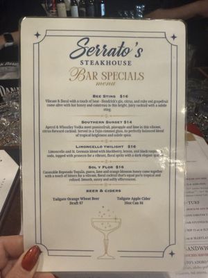 Menu photo 4 Serrato's Steakhouse Franklin, TN