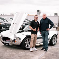 Wrapping Richie - Full Silver Chrome Wrap 1965 Shelby Cobra (Richie with Owner Frank)