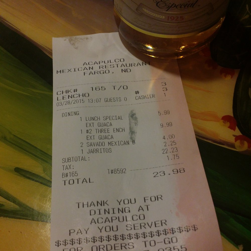 Acapulco Mexican Restaurant - 2 Model Especial, 1 Jarritos orange drink, 2 meals with guacamole.....now that's a good price for good food - Mexican Near Me - Fargo, North Dakota Acapulco Mexican Restaurant - 2 Model Especial, 1 Jarritos orange drink, 2 meals with guacamole.....now that's a good price for good food - Mexican Near Me - Fargo, North Dakota