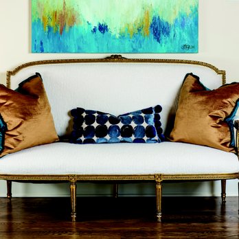 Front Door Fabrics & Interiors - Settee with custom pillows - Home Decor Near Me - Charlotte, North Carolina Front Door Fabrics & Interiors - Settee with custom pillows - Home Decor Near Me - Charlotte, North Carolina