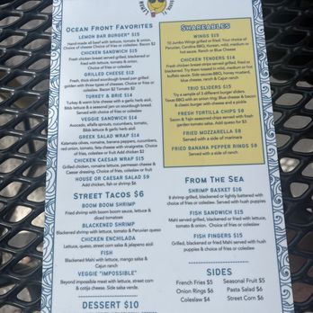 The Lemon Bar - Food menu - American Near Me - Neptune Beach, Florida