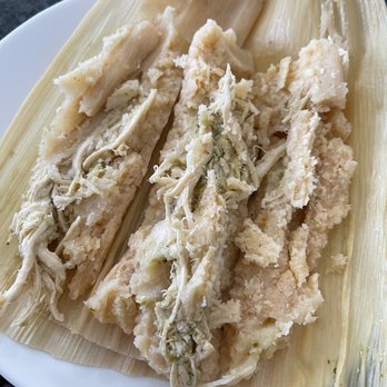 Tamale Mama - Inside chicken verde tamale - Mexican Near Me - Fresno, California Tamale Mama - Inside chicken verde tamale - Mexican Near Me - Fresno, California